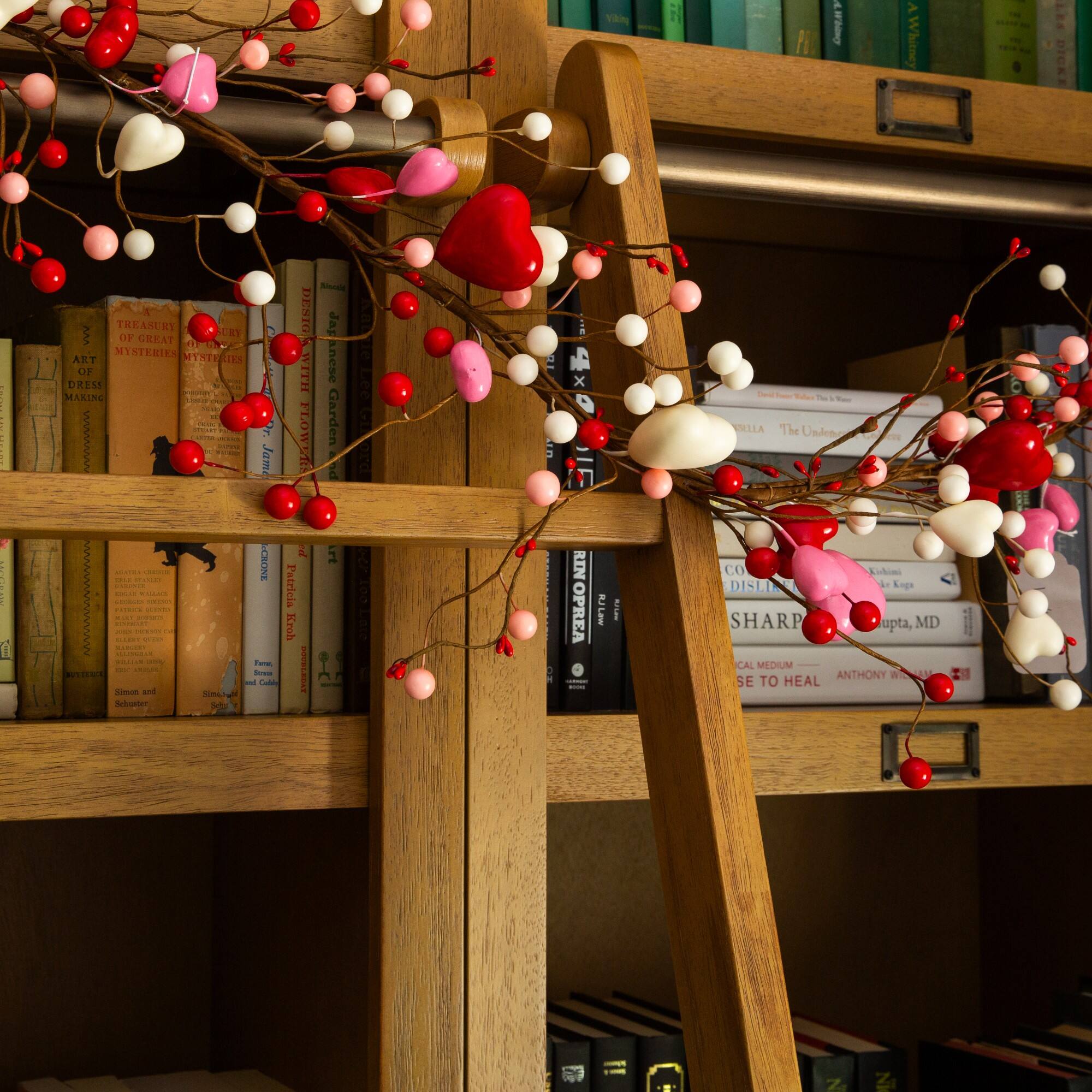 6ft. Artificial Valentine's Day Heart & Berry Twig Garland